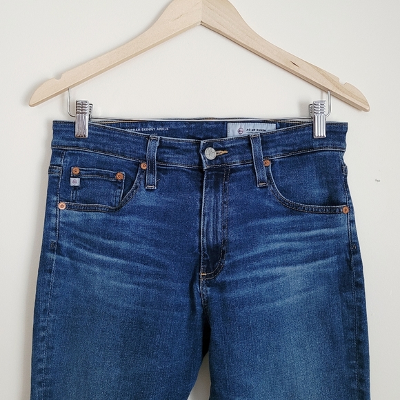 AG Adriano Goldschmied | The Farrah High Rise Skinny Ankle Raw Hem Jean - 29R - Picture 2 of 16